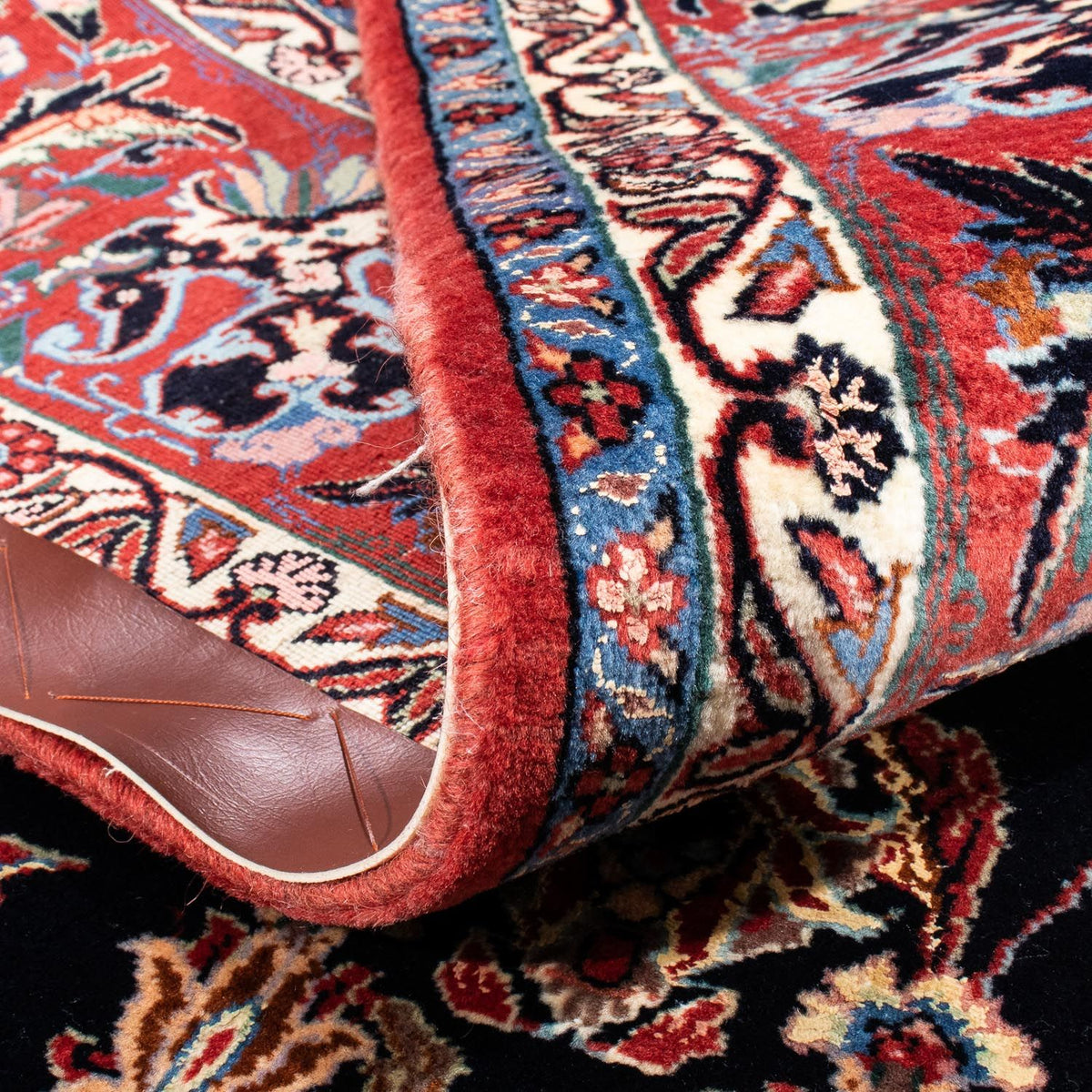 Persisk tæppe - Bijar - 352 x 256 cm - mørkeblå