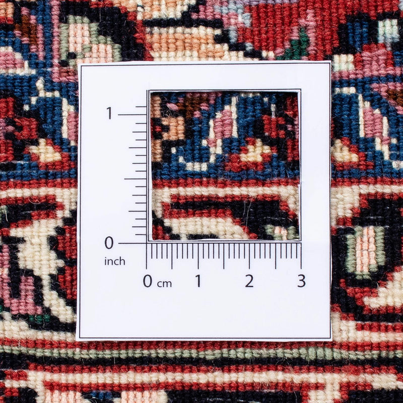 Persisk tæppe - Bijar - 230 x 175 cm - mørkerød