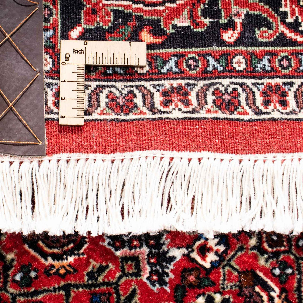 Persisk tæppe - Bijar - 238 x 165 cm - mørkerød