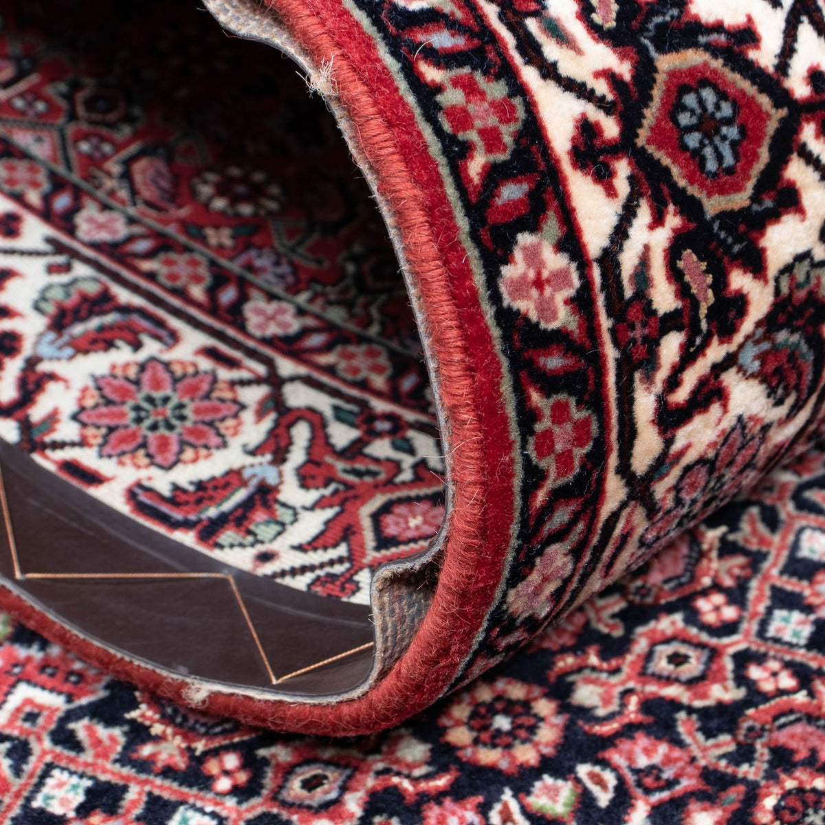 Løber Persisk tæppe - Bijar - 350 x 83 cm - mørkerød