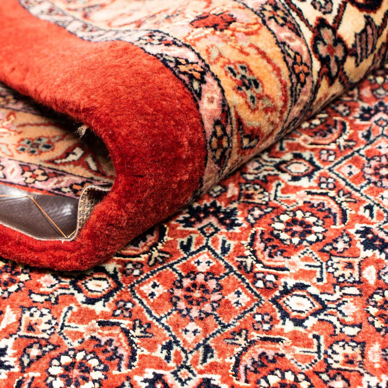 Persisk tæppe - Bijar - 384 x 300 cm - mørkerød