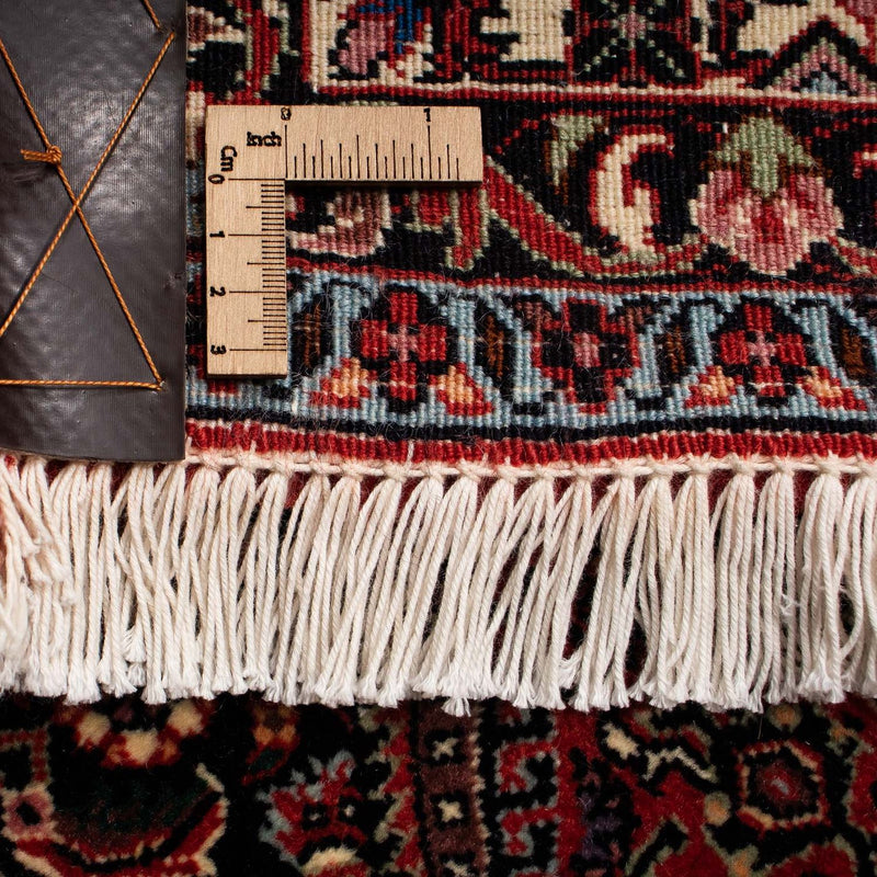 Persisk tæppe - Bijar - 251 x 202 cm - mørkerød