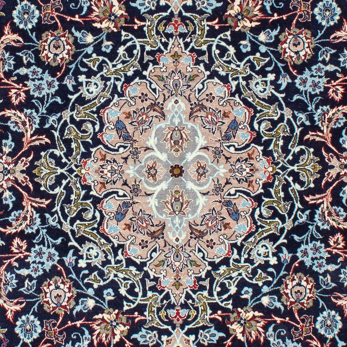Persisk tæppe - Isfahan - Premium - 226 x 149 cm - mørkeblå