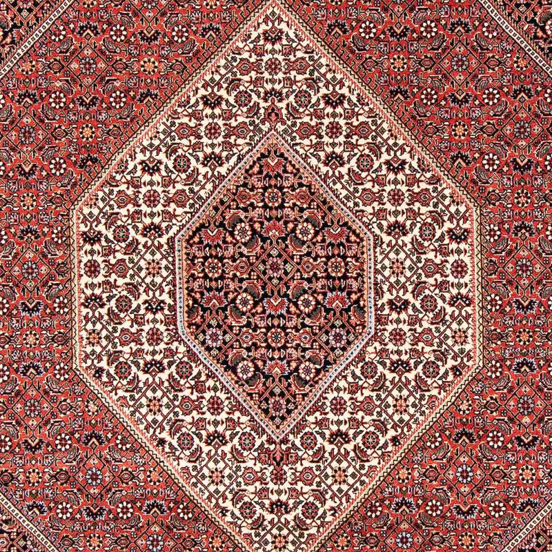 Persisk tæppe - Bijar - 238 x 172 cm - lysrød