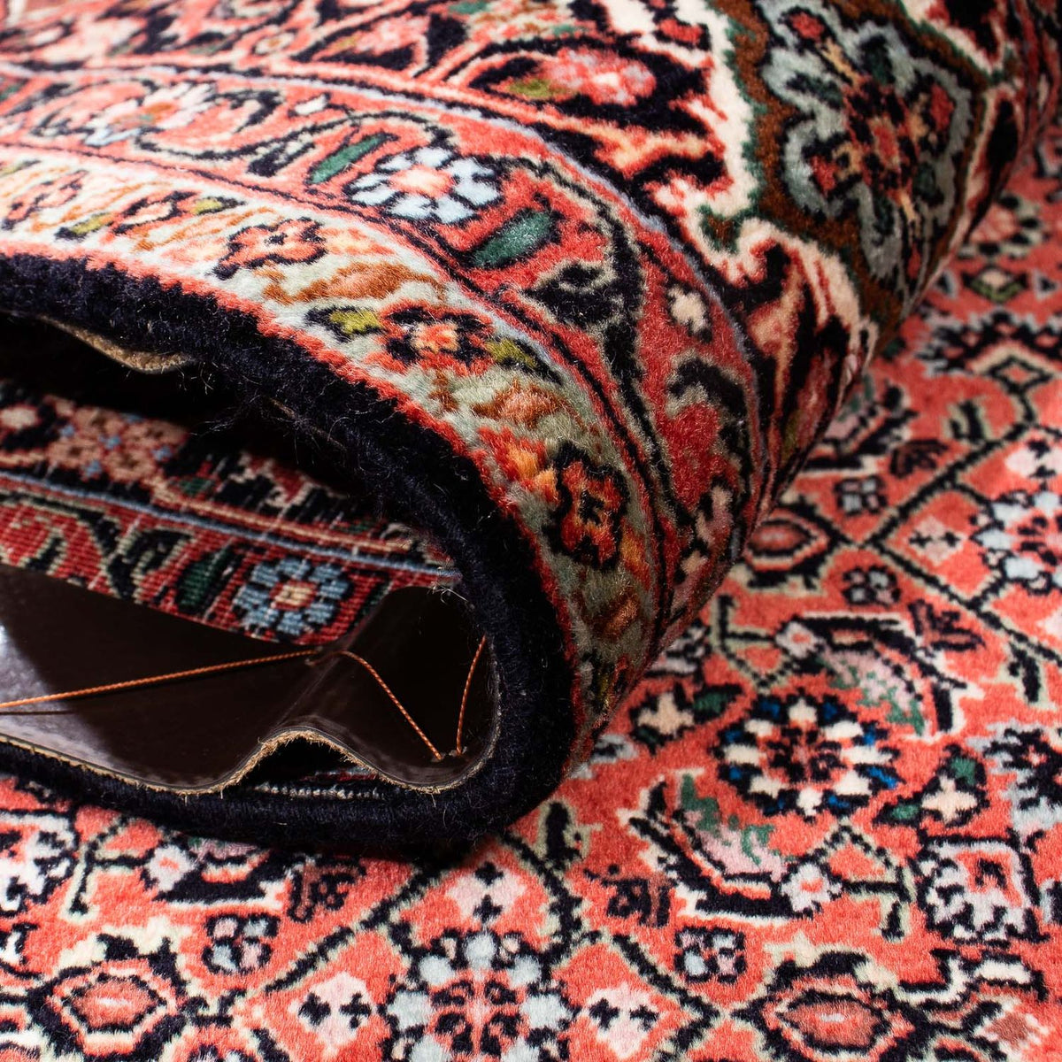 Persisk tæppe - Bijar - 238 x 172 cm - lysrød