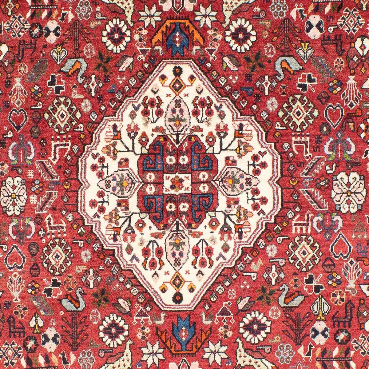 Gabbeh-tæppe - Kashkuli Persisk - 247 x 157 cm - mørkerød