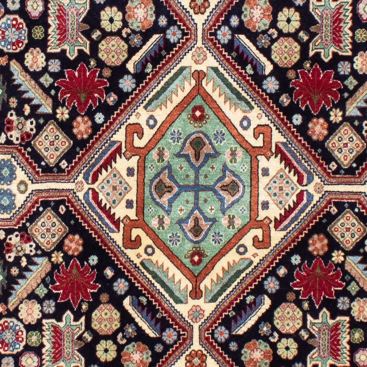 Gabbeh-tæppe - Kashkuli Persisk - 213 x 141 cm - mørkeblå