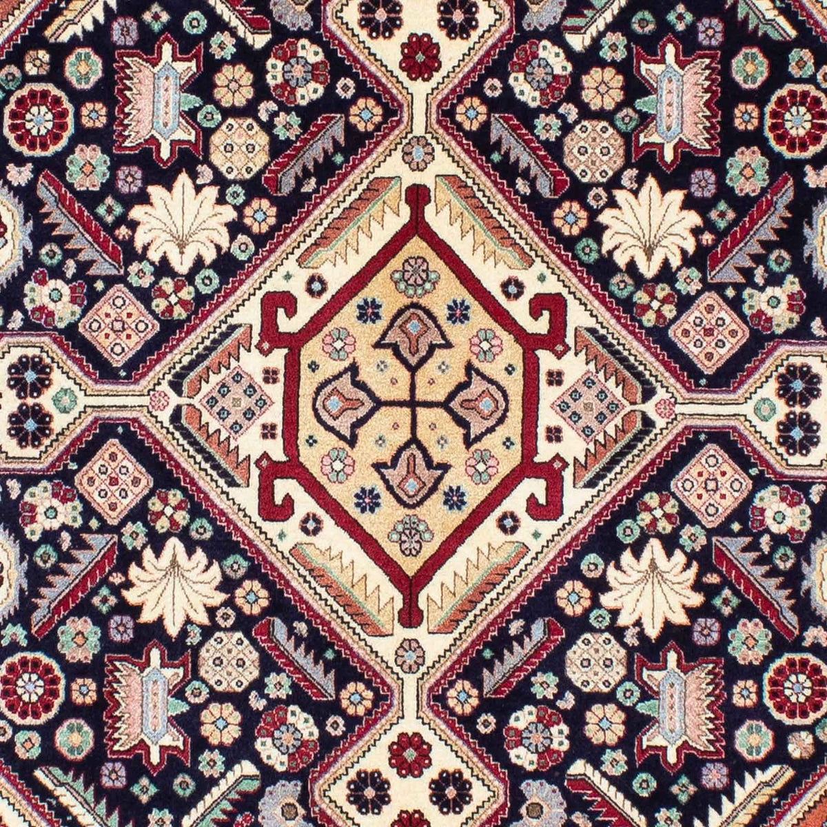 Gabbeh-tæppe - Kashkuli Persisk - 203 x 148 cm - mørkeblå