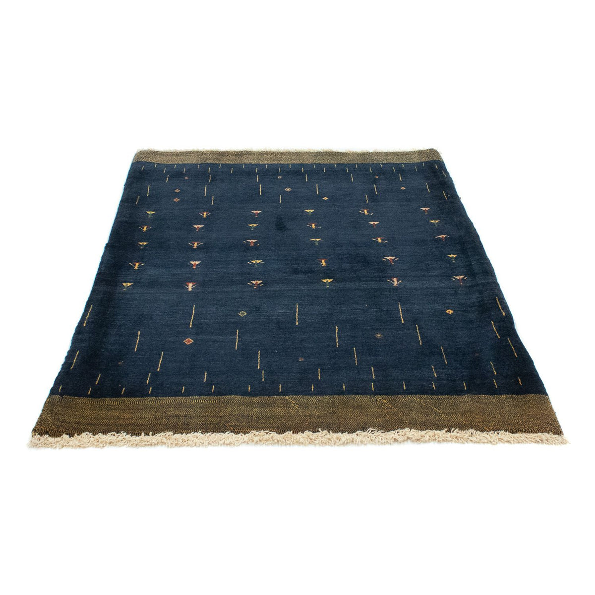 Gabbeh Tæppe - Loribaft Persisk - 160 x 116 cm - mørkeblå