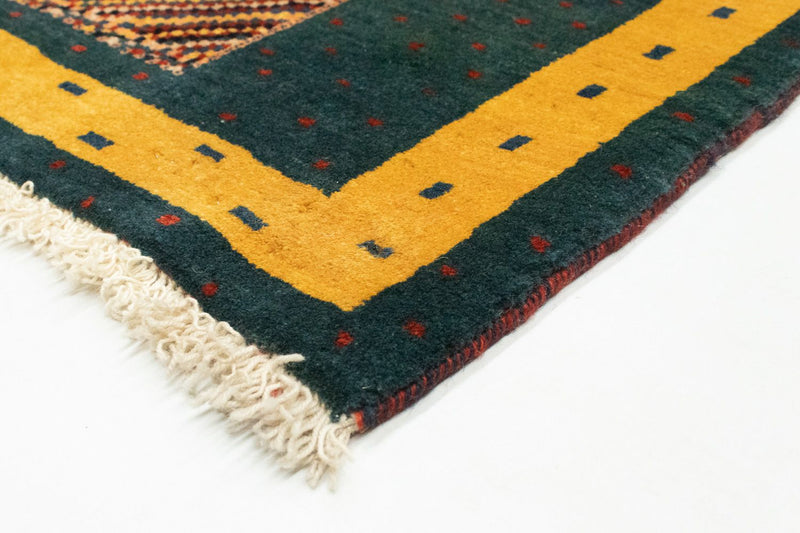 Gabbeh Tæppe - Loribaft Persisk - 143 x 102 cm - grøn