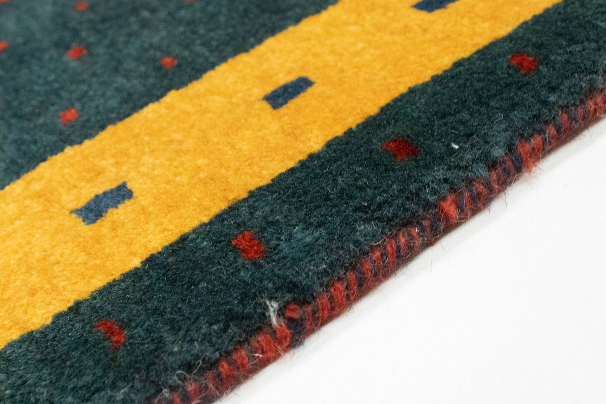 Gabbeh Tæppe - Loribaft Persisk - 143 x 102 cm - grøn