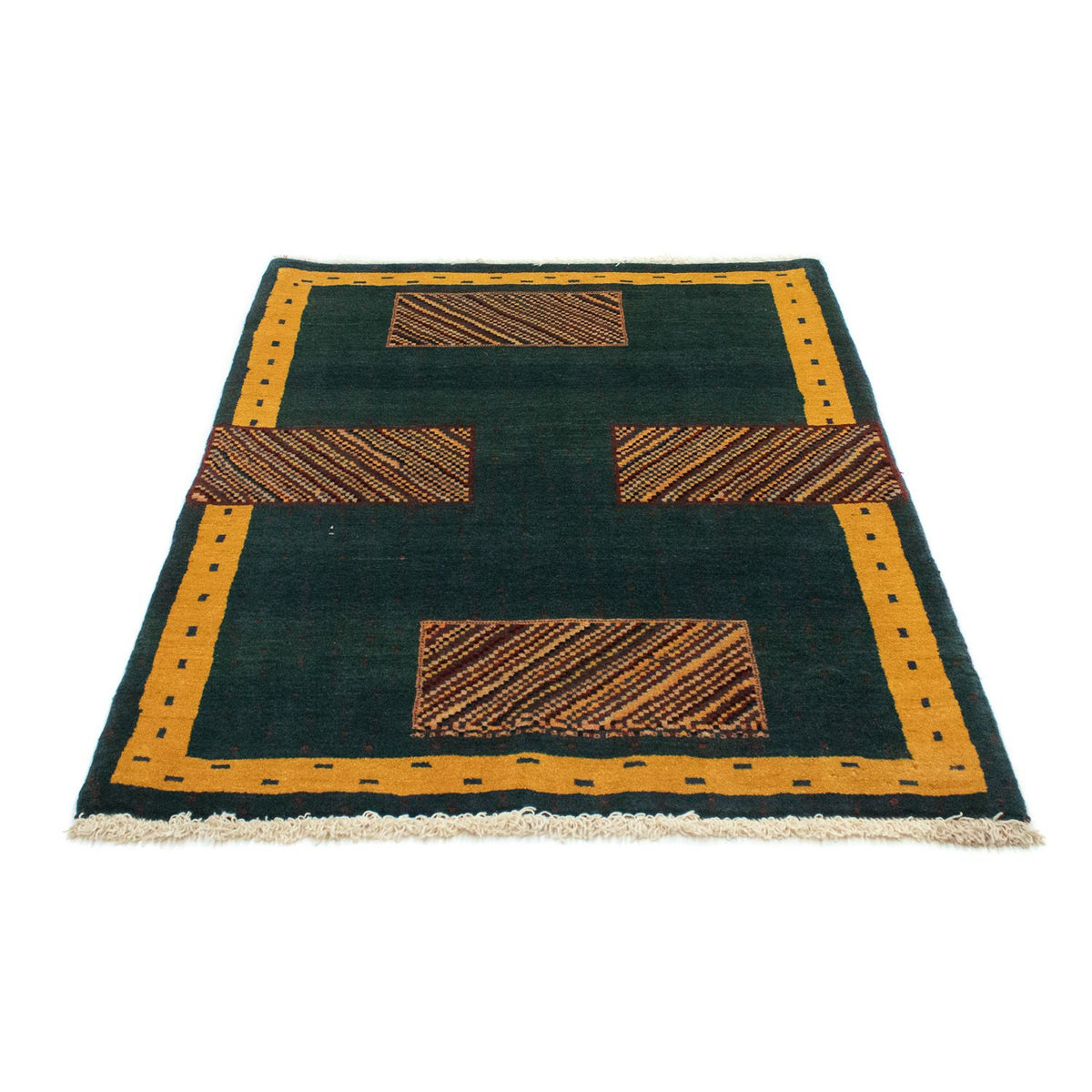 Gabbeh Tæppe - Loribaft Persisk - 143 x 102 cm - grøn