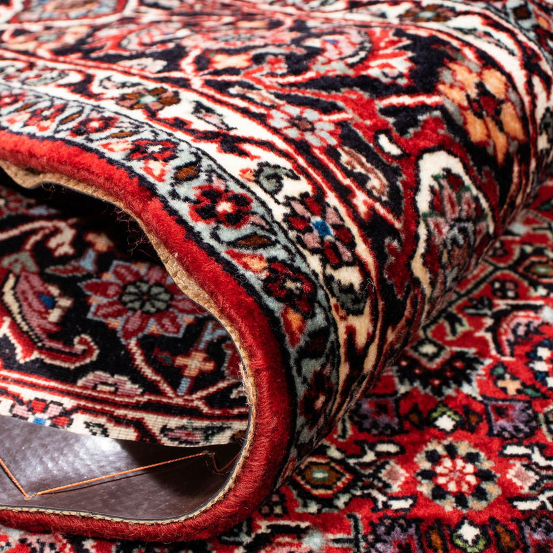 Persisk tæppe - Bijar - 240 x 172 cm - mørkerød