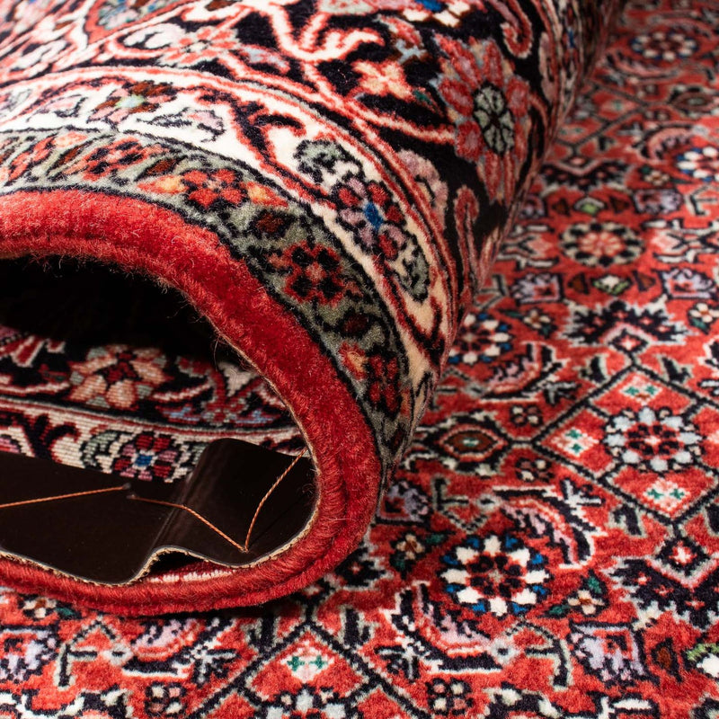 Persisk tæppe - Bijar - 249 x 174 cm - mørkerød