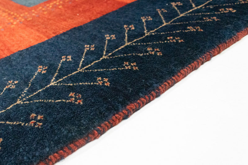 Gabbeh Tæppe - Loribaft Persisk - 205 x 128 cm - rød