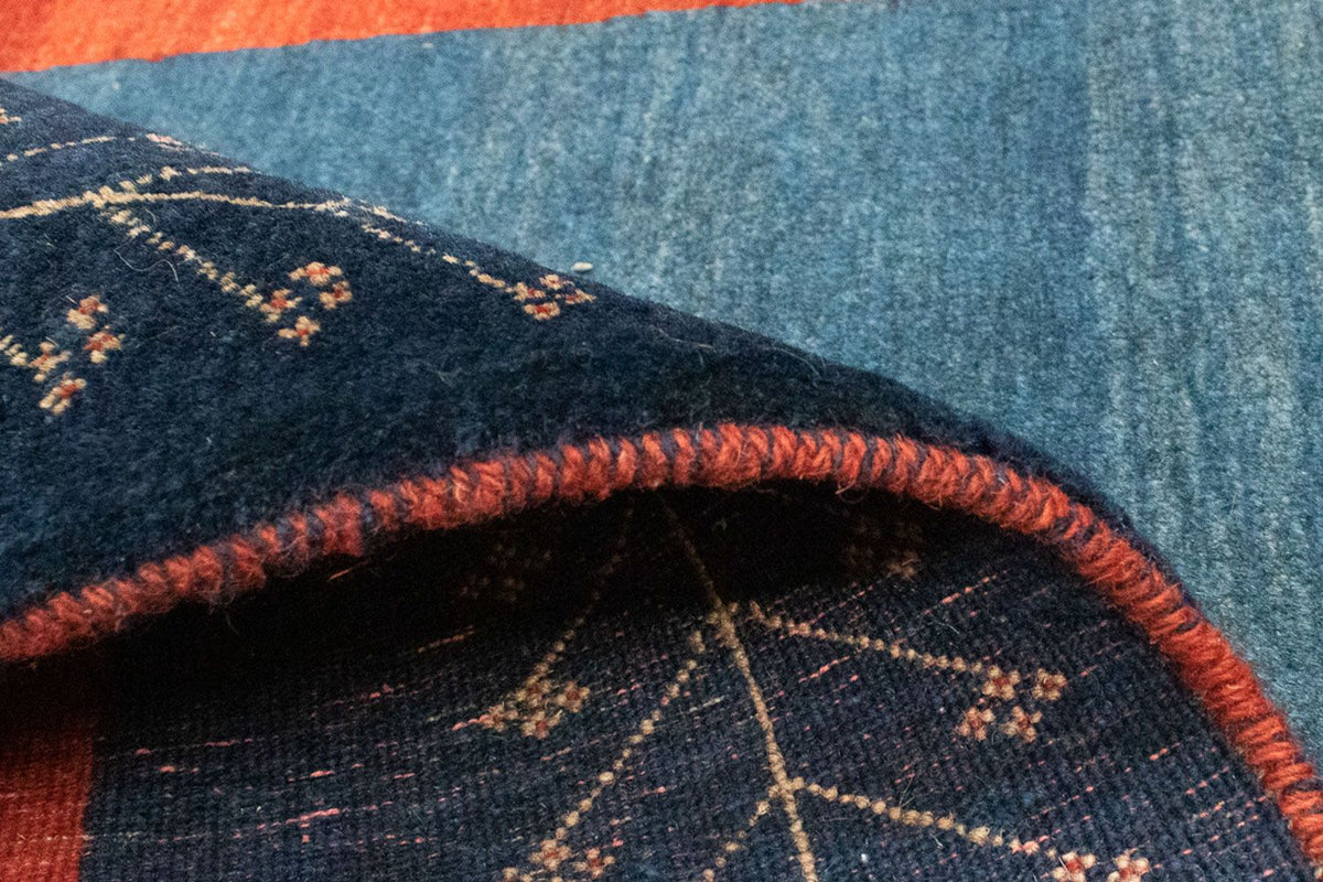 Gabbeh Tæppe - Loribaft Persisk - 205 x 128 cm - rød