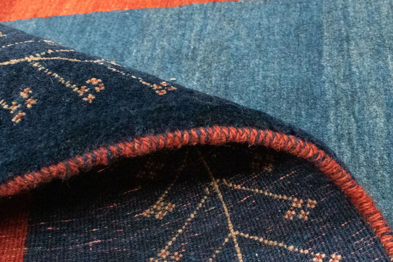 Gabbeh Tæppe - Loribaft Persisk - 205 x 128 cm - rød