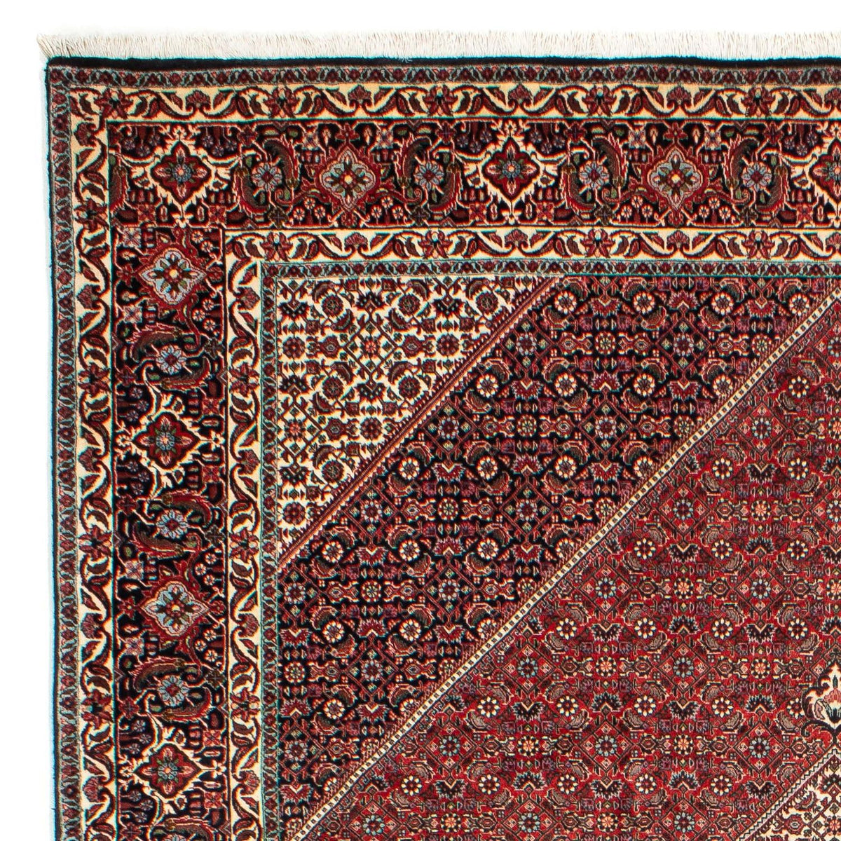 Persisk tæppe - Bijar - 311 x 205 cm - lysrød