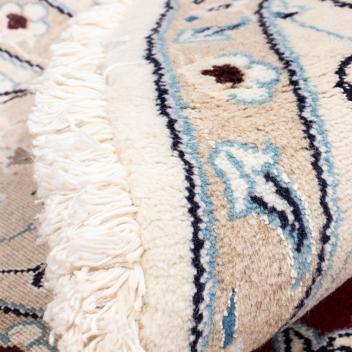 Persisk tæppe - Nain rundt - 250 x 250 cm - rød