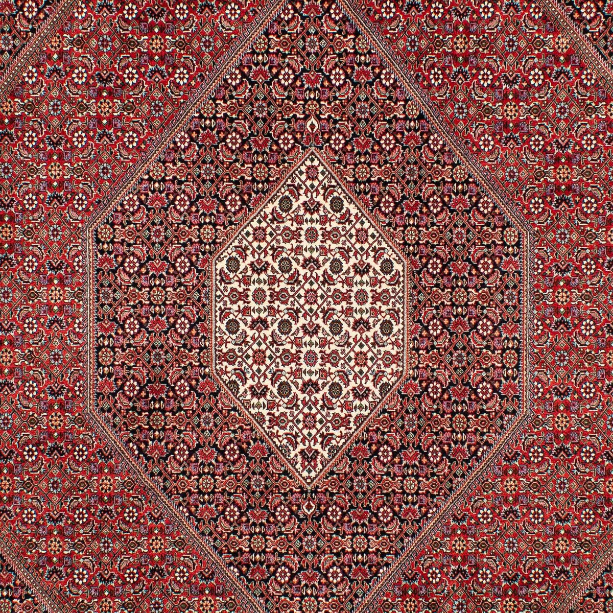 Persisk tæppe - Bijar - 307 x 205 cm - mørkerød