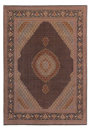 Persisk tæppe - Tabriz - 360 x 253 cm - mørkebrun