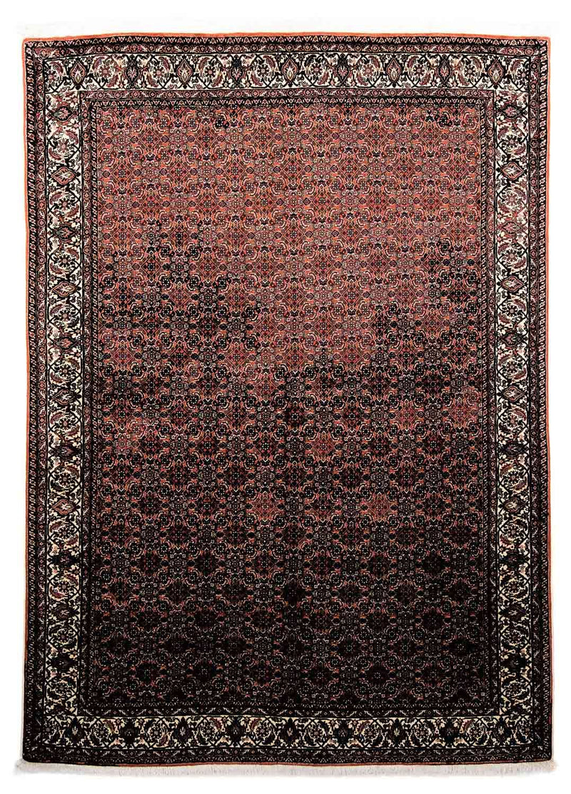 Persisk tæppe - Bijar - 250 x 173 cm - lysrød