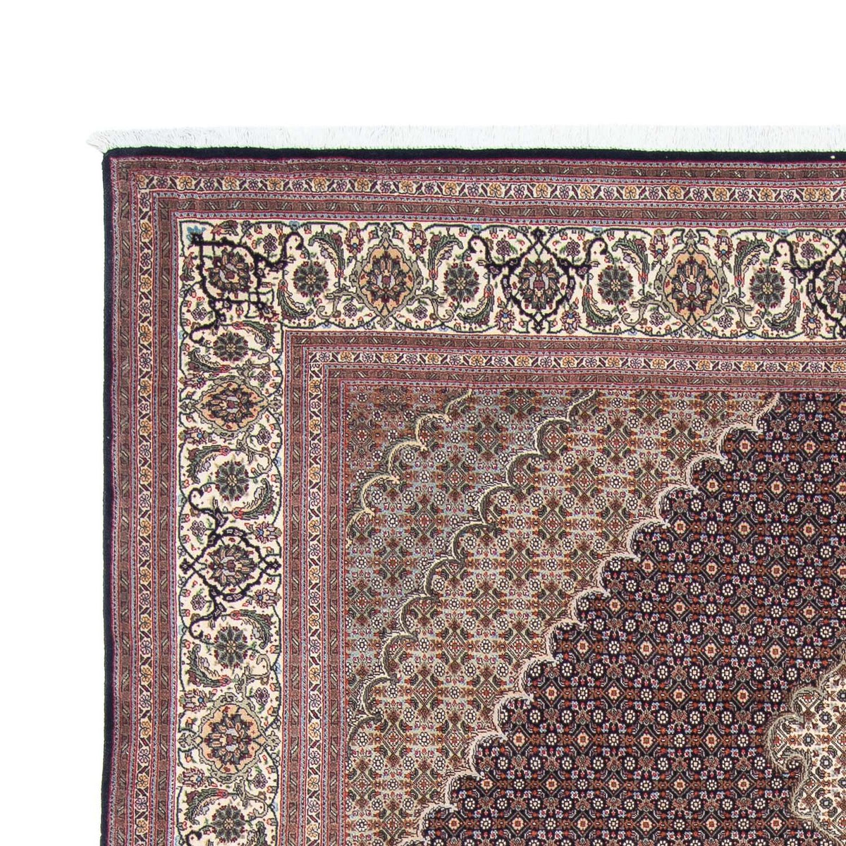 Persisk tæppe - Tabriz - 300 x 202 cm - mørkeblå