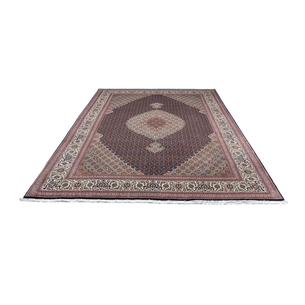 Persisk tæppe - Tabriz - 300 x 202 cm - mørkeblå