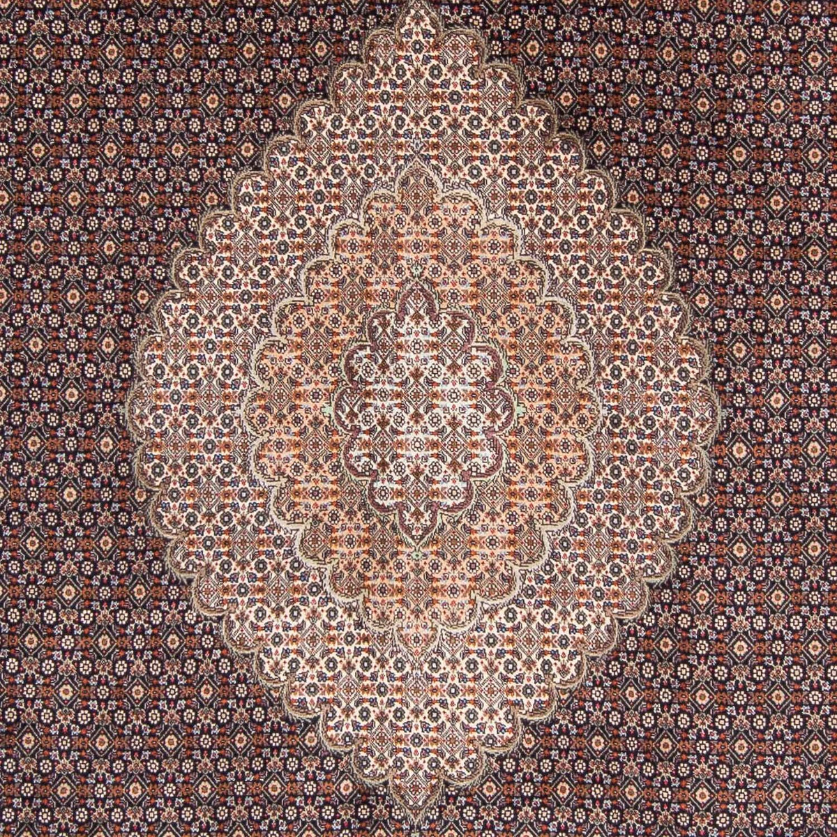 Persisk tæppe - Tabriz - 307 x 206 cm - mørkeblå