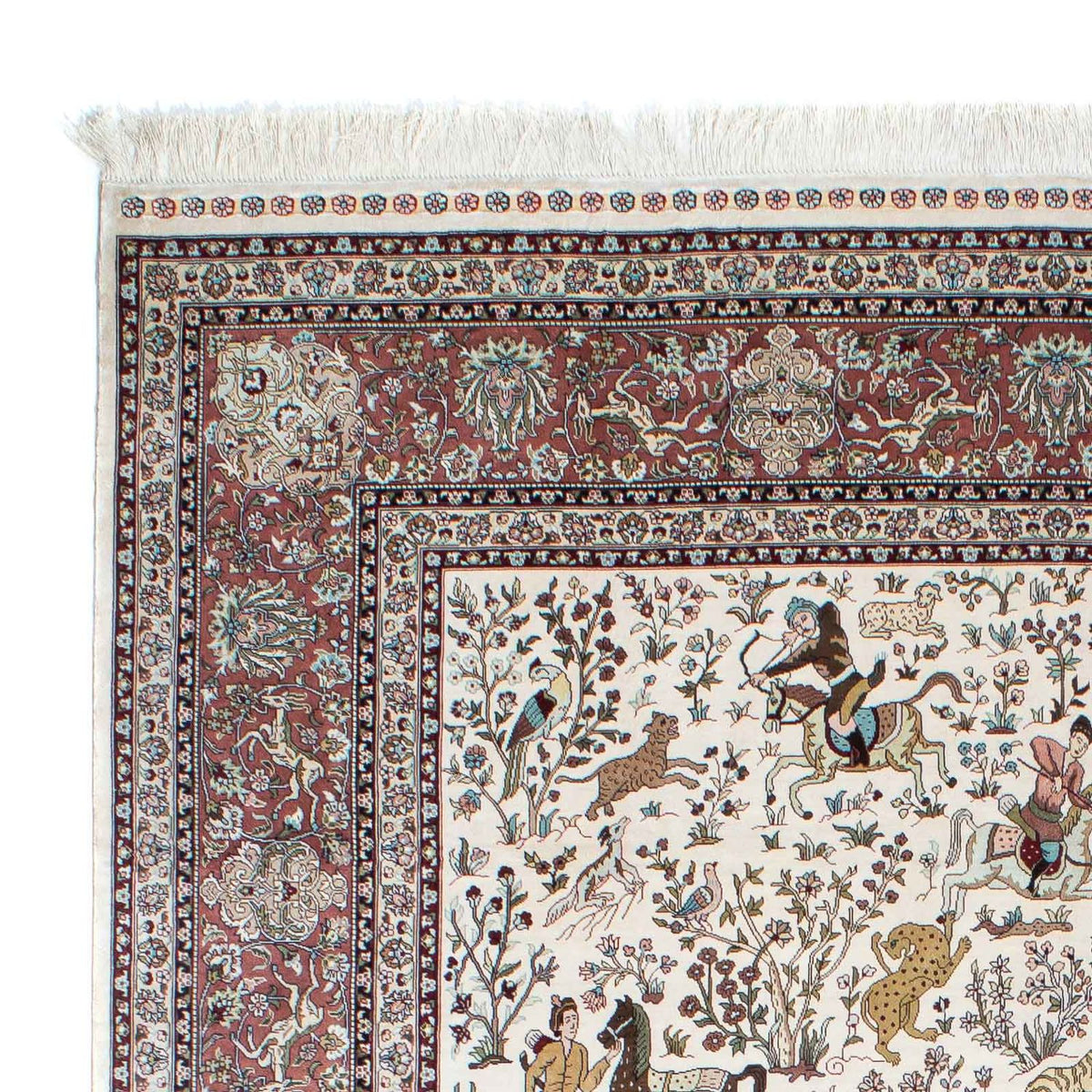 Orientalsk tæppe - Hereke - 244 x 169 cm - beige