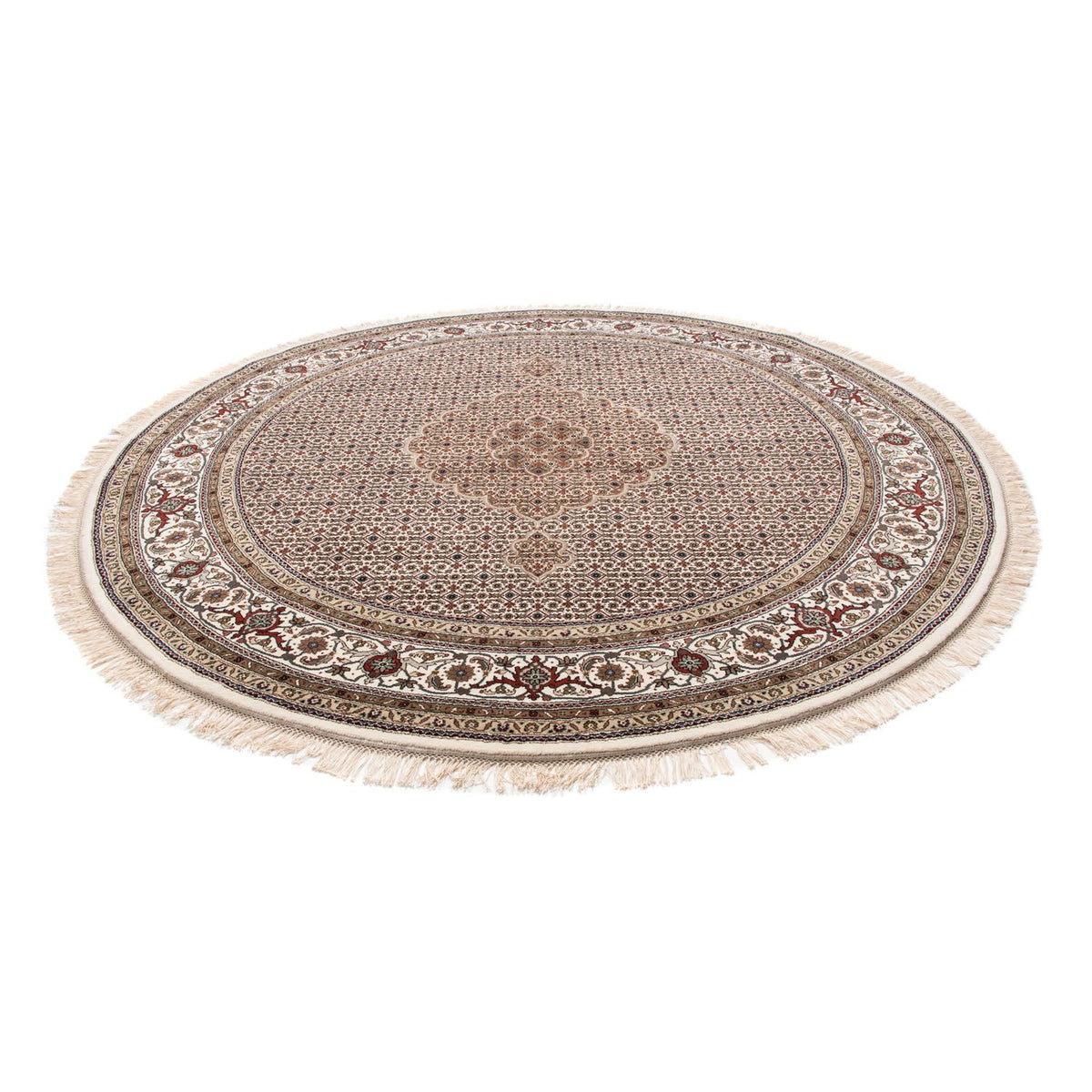 Persisk tæppe - Tabriz rundt  - 248 x 247 cm - beige