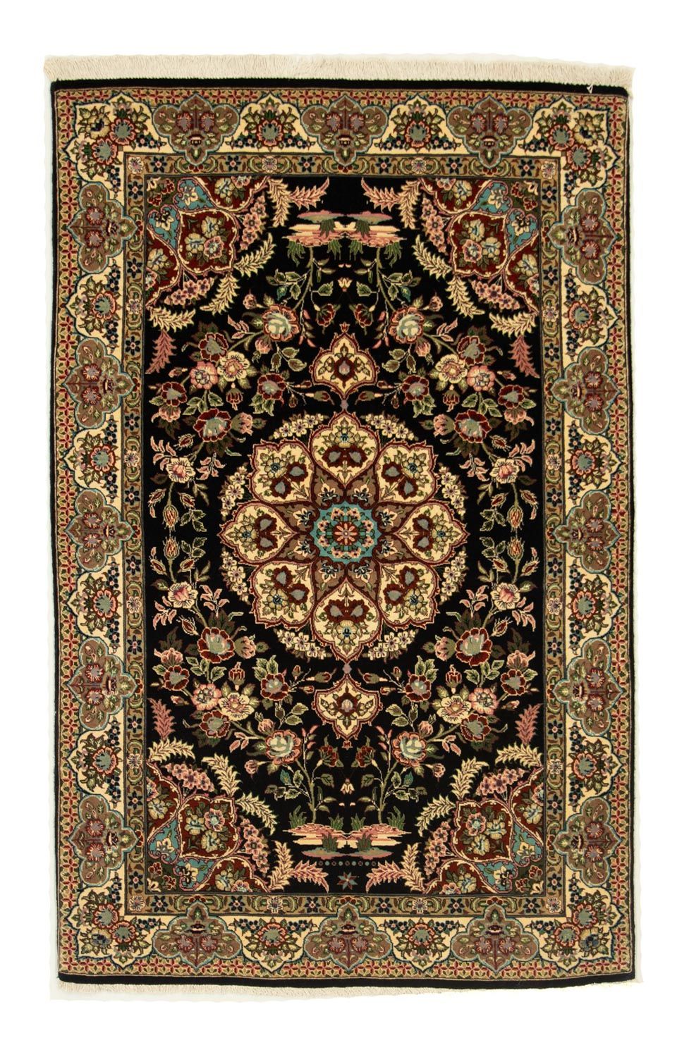 Persisk tæppe - Ghom - 166 x 105 cm - sort
