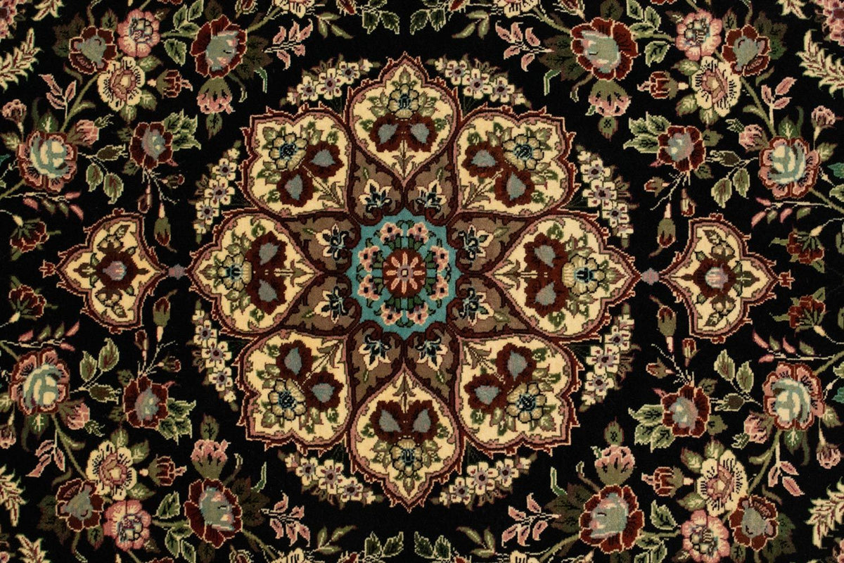Persisk tæppe - Ghom - 166 x 105 cm - sort