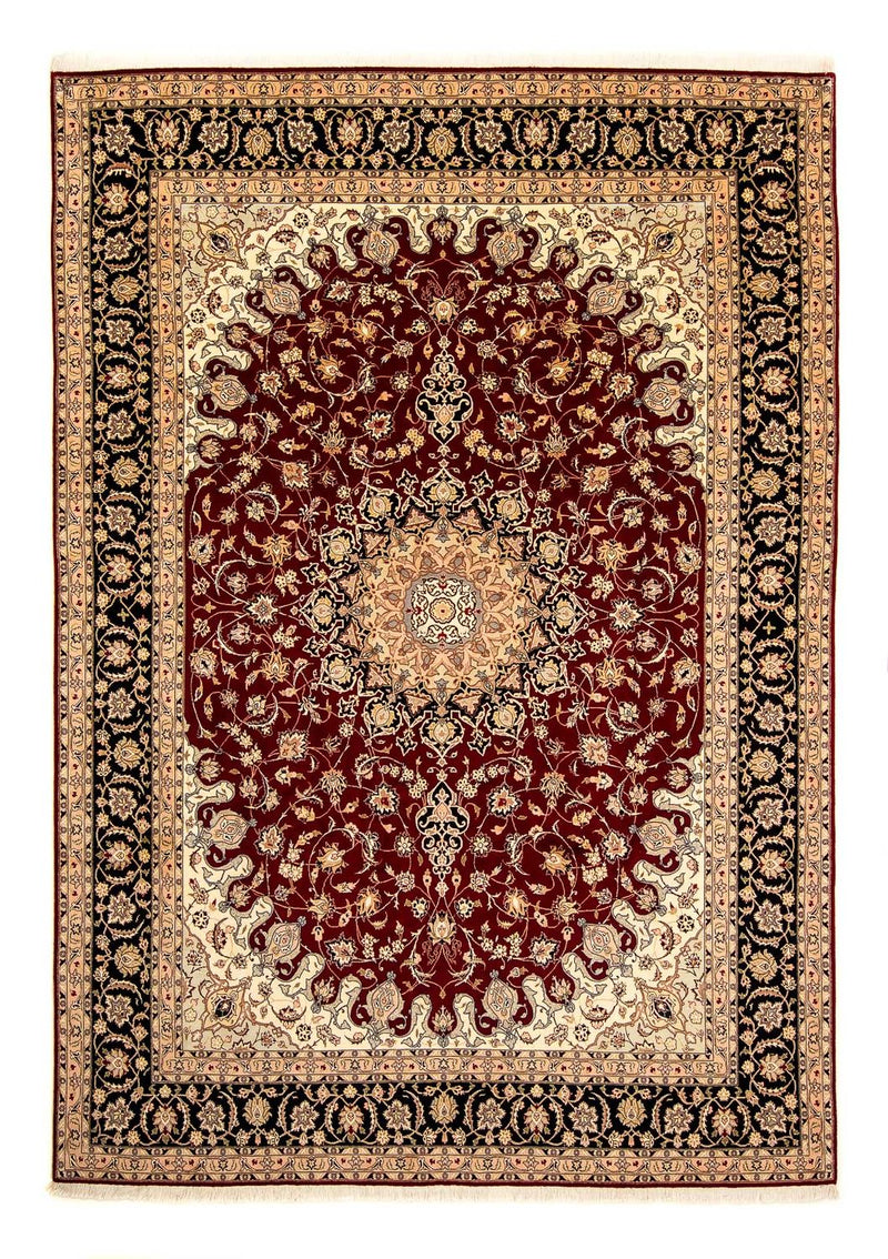 Persisk tæppe - Tabriz - Royal - 348 x 254 cm - mørkerød