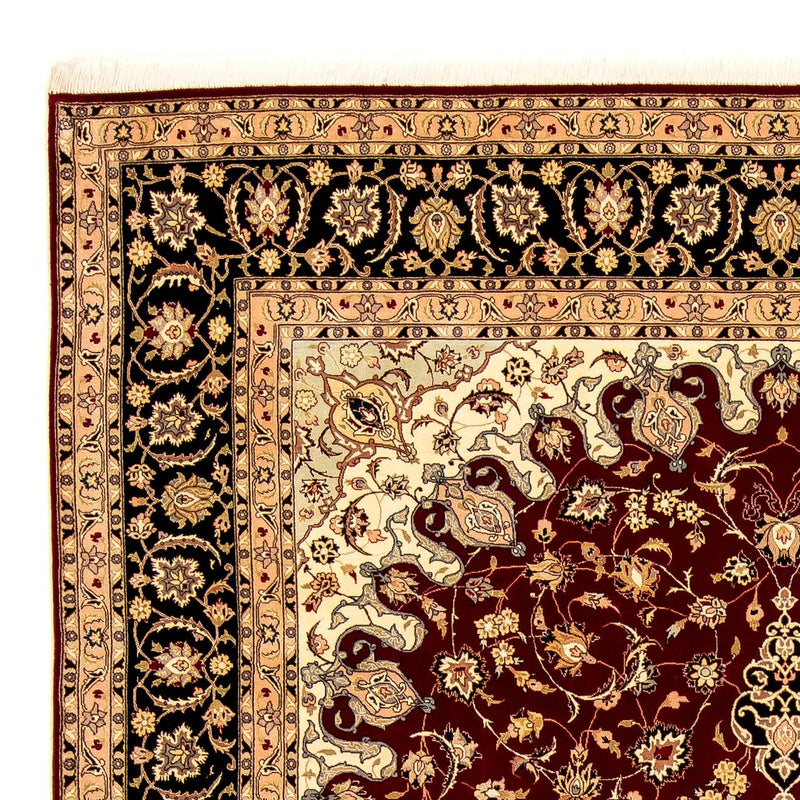Persisk tæppe - Tabriz - Royal - 348 x 254 cm - mørkerød