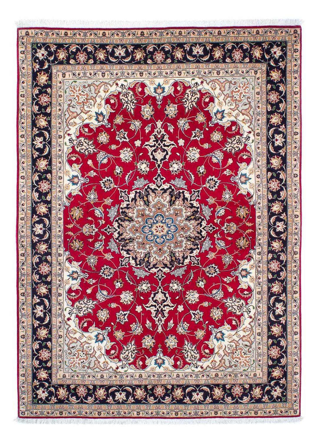 Persisk tæppe - Tabriz - Royal - 210 x 150 cm - rød