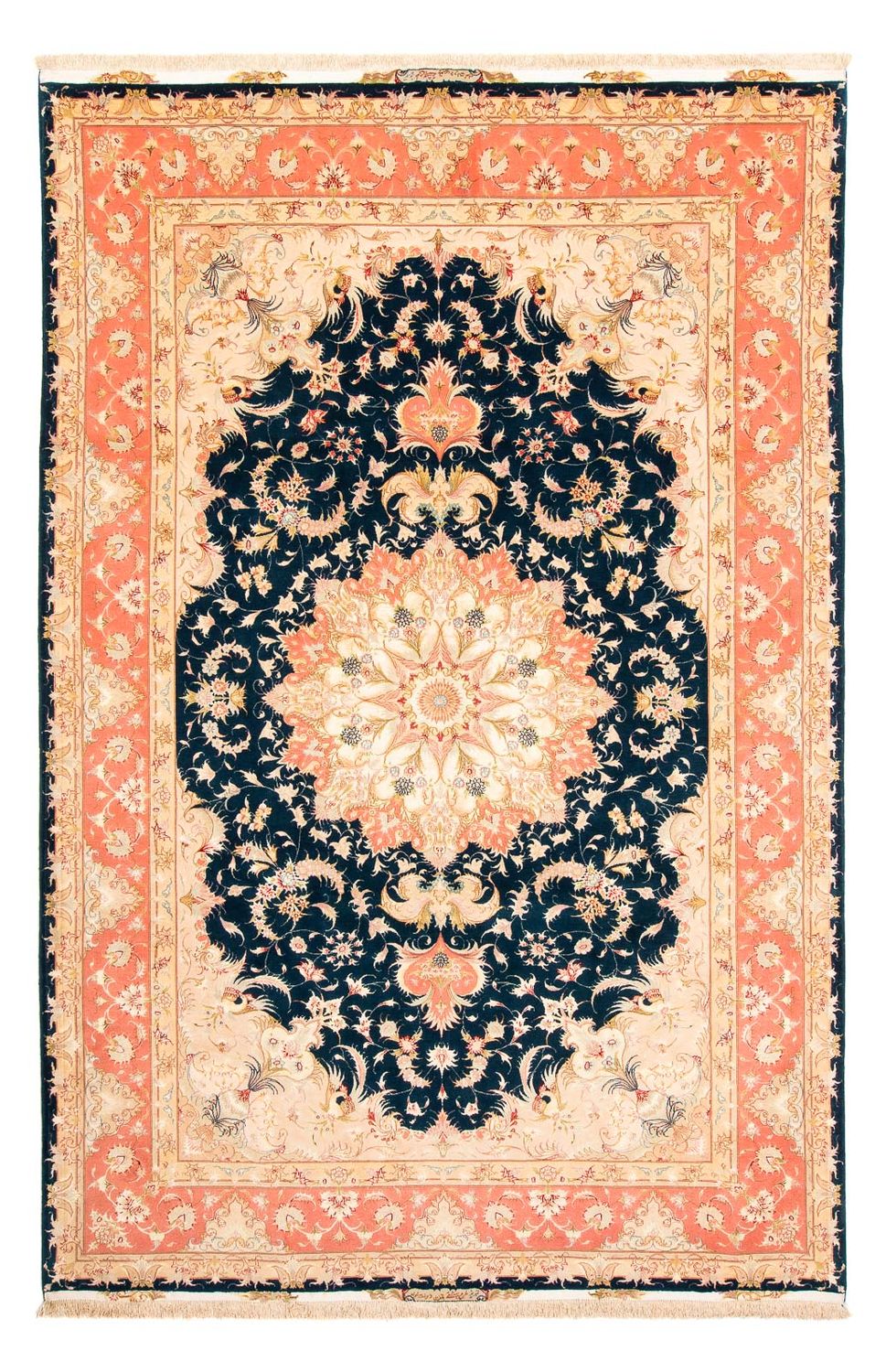 Persisk tæppe - Tabriz - Royal - 308 x 200 cm - mørkeblå