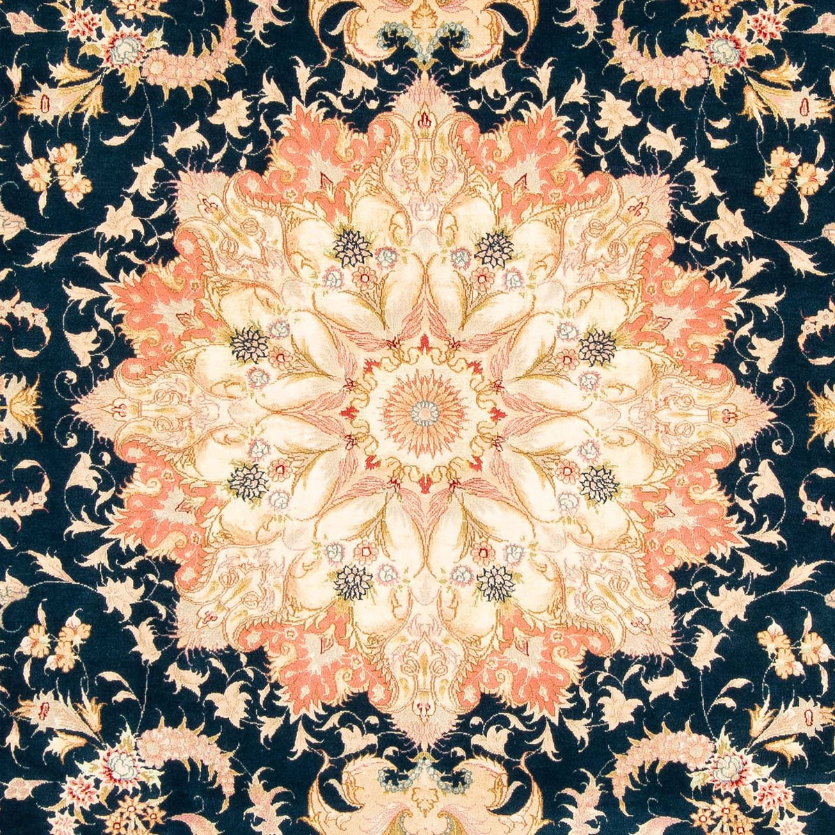 Persisk tæppe - Tabriz - Royal - 308 x 200 cm - mørkeblå