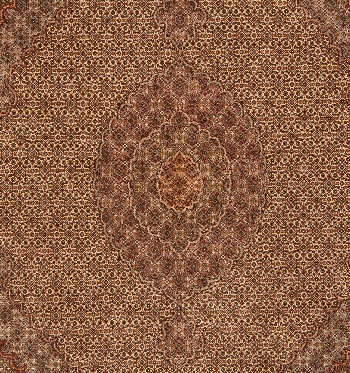 Persisk tæppe - Tabriz - 250 x 200 cm - brun