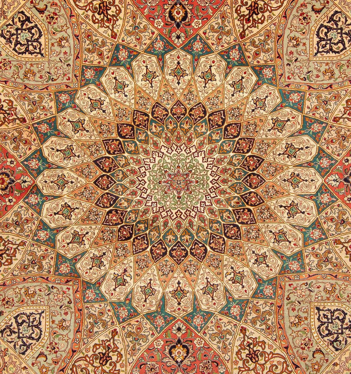 Persisk tæppe - Tabriz - Royal firkantet  - 253 x 252 cm - flerfarvet