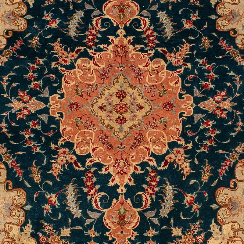 Persisk tæppe - Tabriz - Royal - 202 x 152 cm - mørkeblå