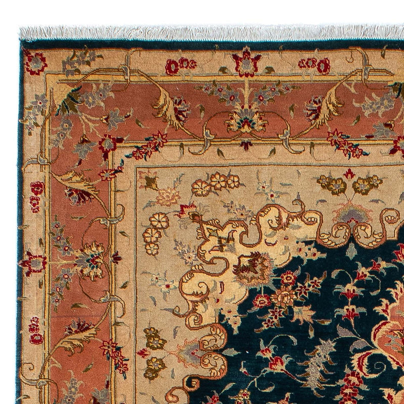 Persisk tæppe - Tabriz - Royal - 202 x 152 cm - mørkeblå
