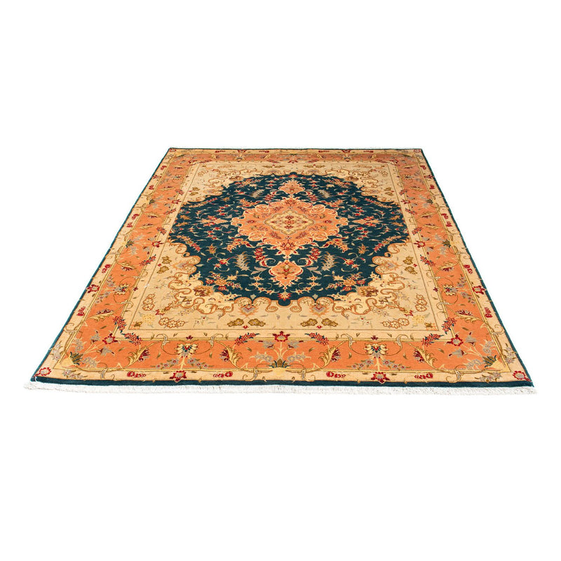 Persisk tæppe - Tabriz - Royal - 202 x 152 cm - mørkeblå