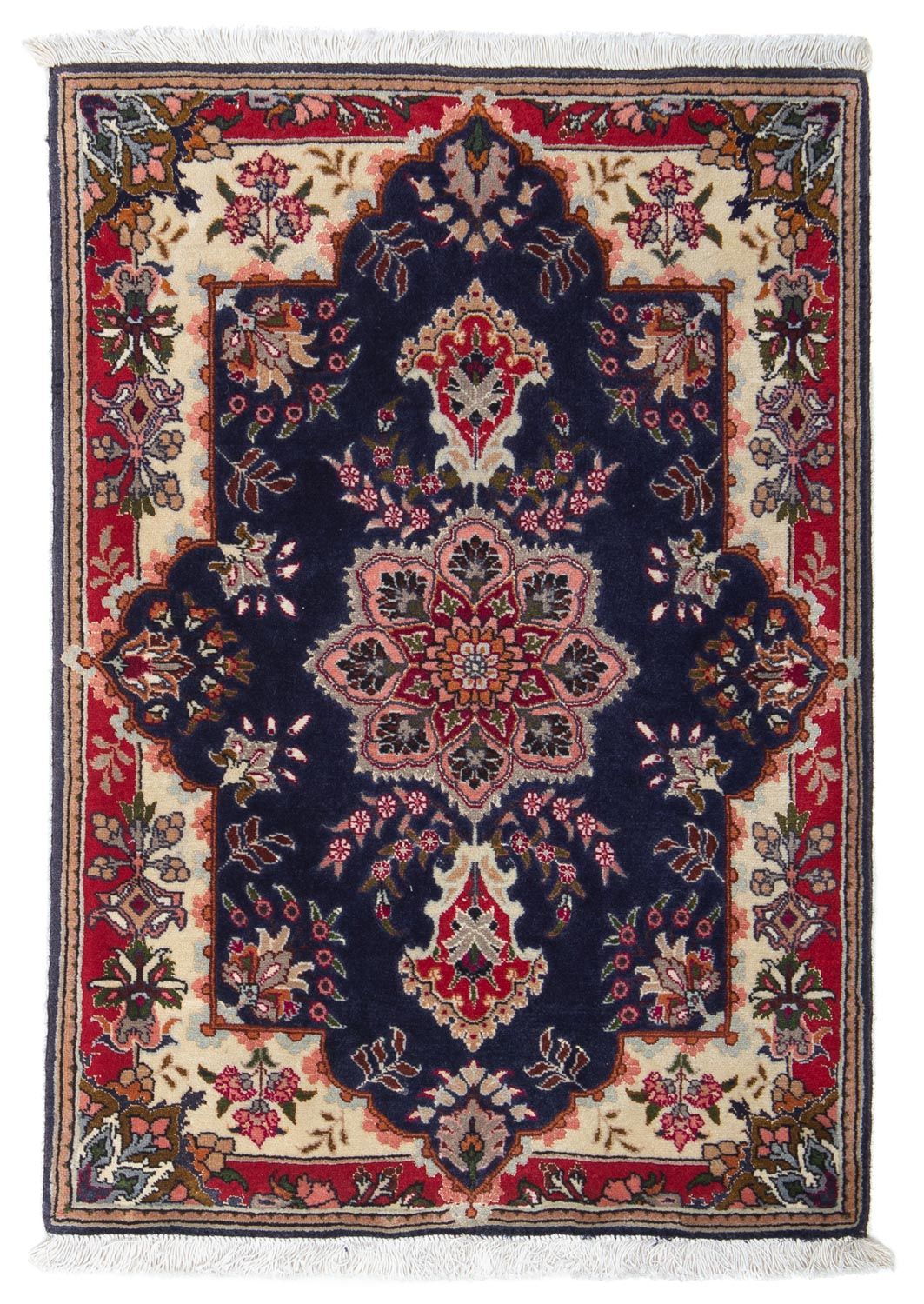 Persisk tæppe - Tabriz - Royal - 92 x 62 cm - mørkeblå