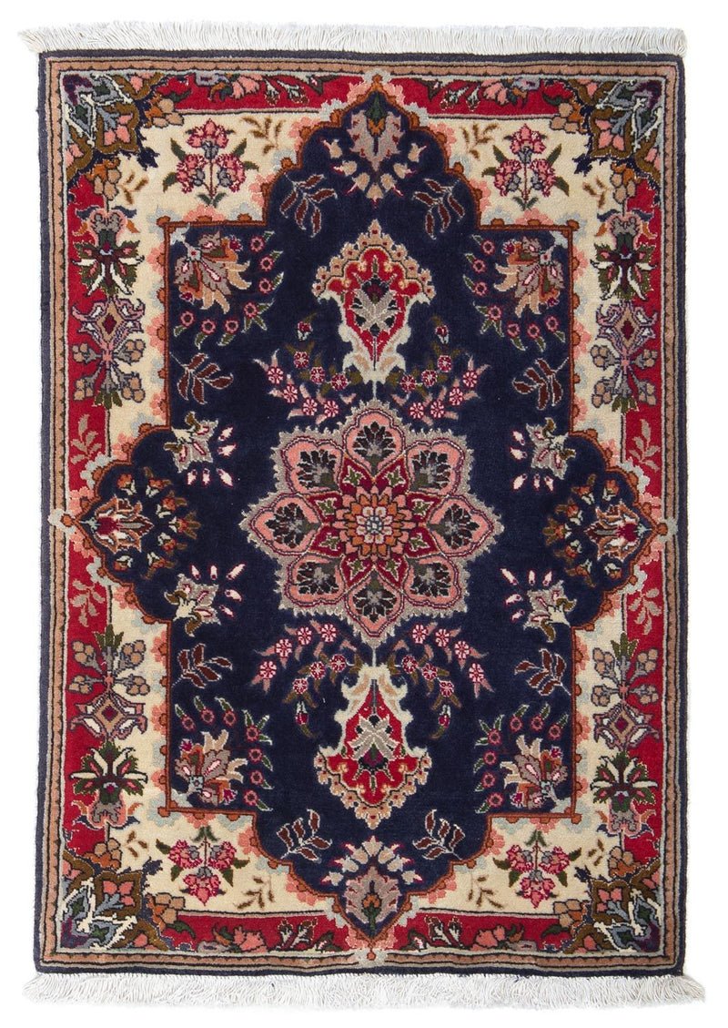 Persisk tæppe - Tabriz - Royal - 92 x 62 cm - mørkeblå