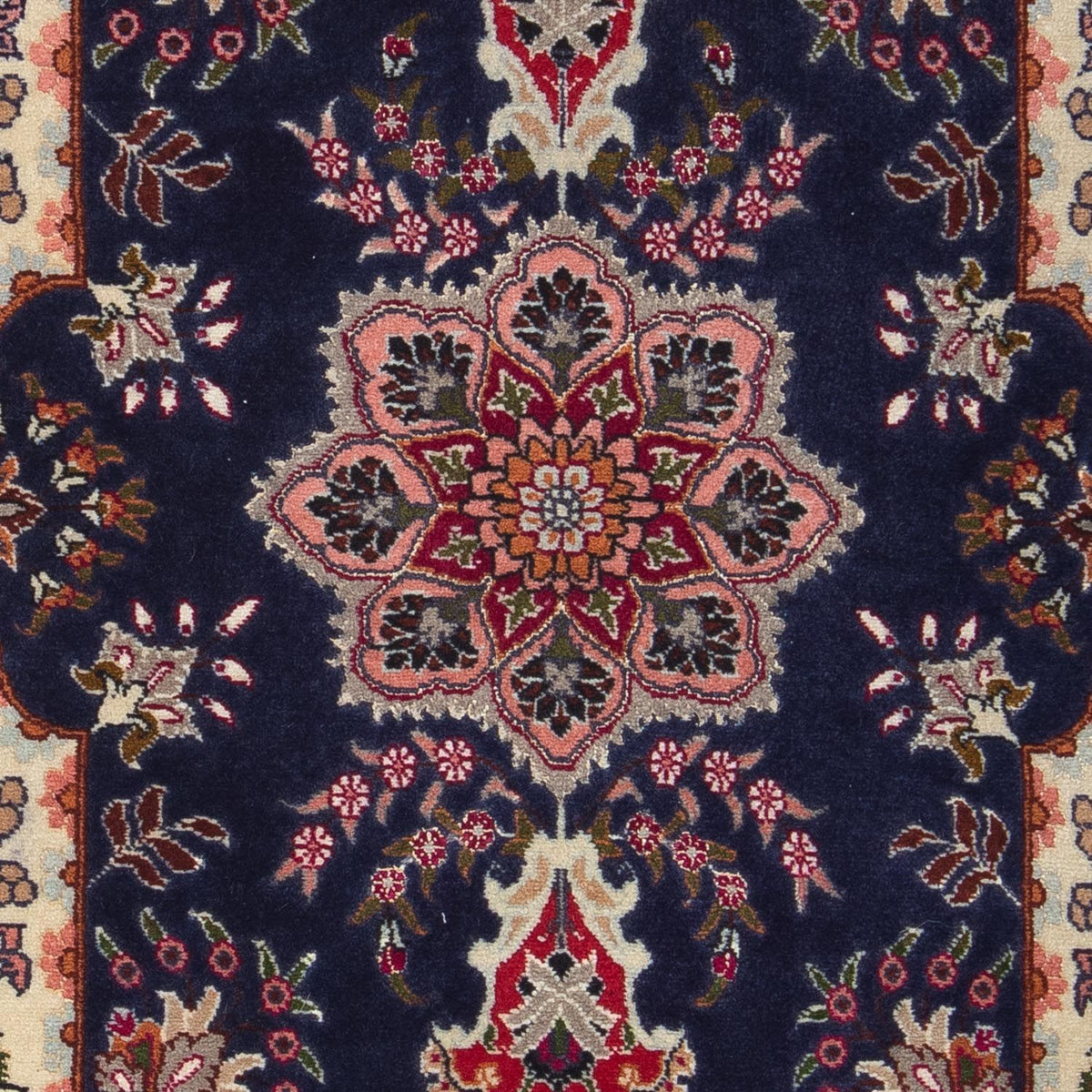 Persisk tæppe - Tabriz - Royal - 92 x 62 cm - mørkeblå