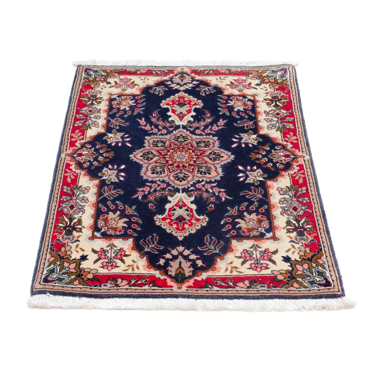 Persisk tæppe - Tabriz - Royal - 92 x 62 cm - mørkeblå