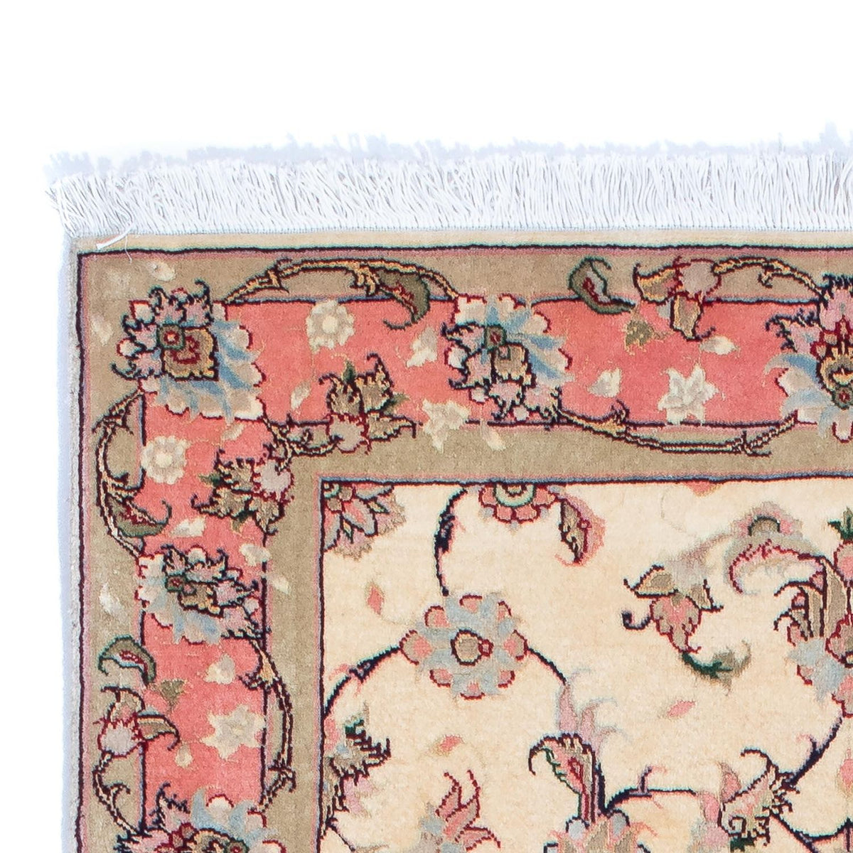 Løber Persisk tæppe - Tabriz - Royal - 200 x 77 cm - beige