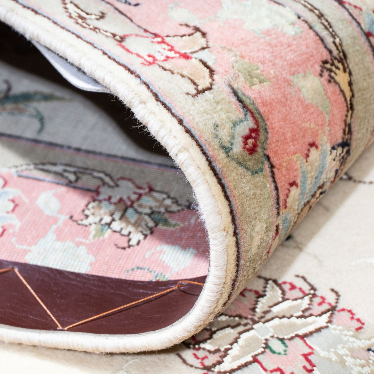 Løber Persisk tæppe - Tabriz - Royal - 200 x 77 cm - beige