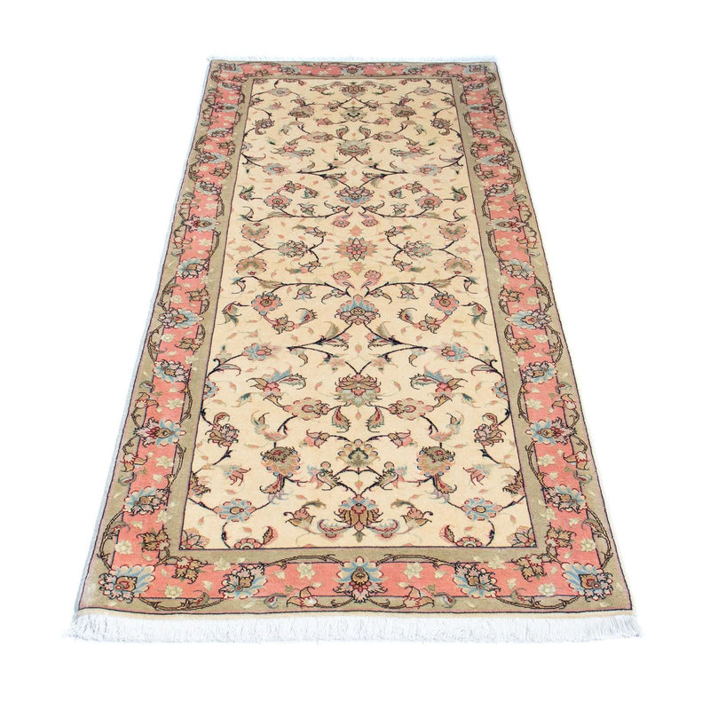 Løber Persisk tæppe - Tabriz - Royal - 200 x 77 cm - beige